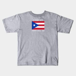 Stand with Puerto Rico, USA Kids T-Shirt